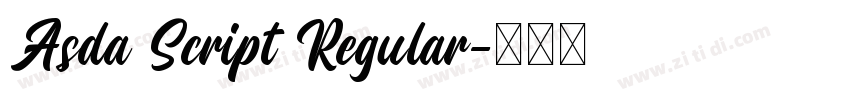 Asda Script Regular字体转换